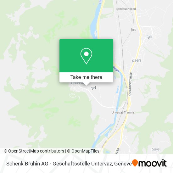 Schenk Bruhin AG - Geschäftsstelle Untervaz map