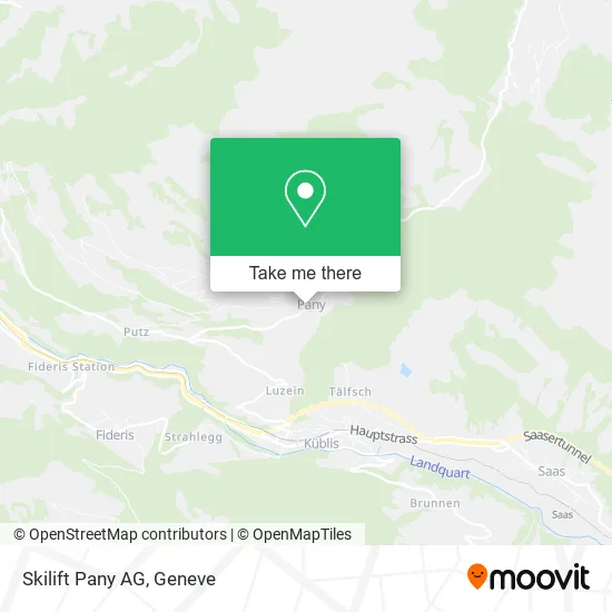 Skilift Pany AG map