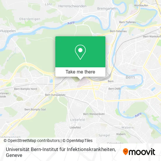 Universität Bern-Institut für Infektionskrankheiten map