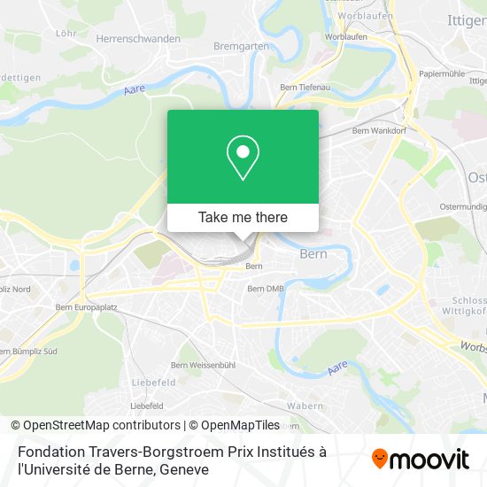 Fondation Travers-Borgstroem Prix Institués à l'Université de Berne map