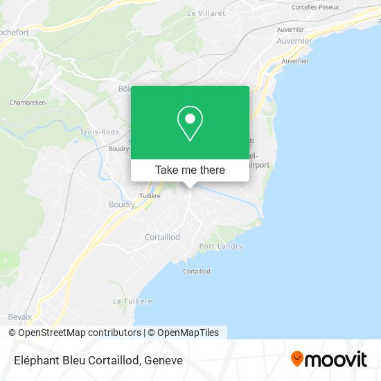 Eléphant Bleu Cortaillod map