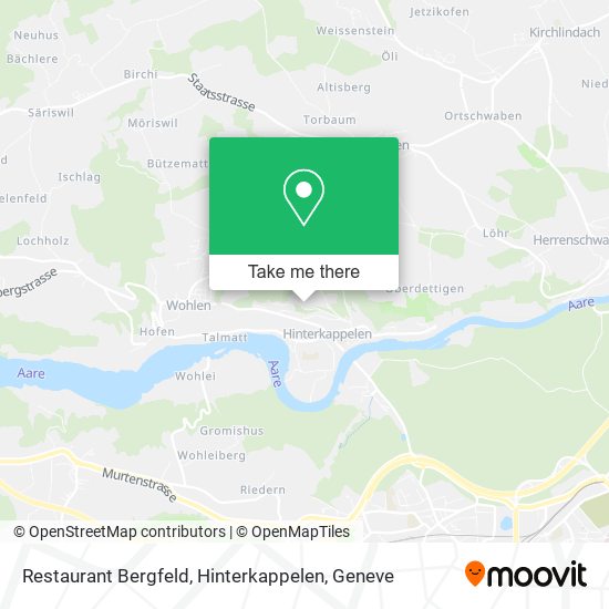 Restaurant Bergfeld, Hinterkappelen map