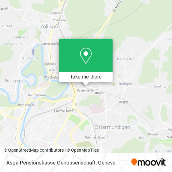 Asga Pensionskasse Genossenschaft map