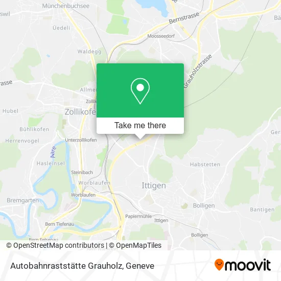 Autobahnraststätte Grauholz map