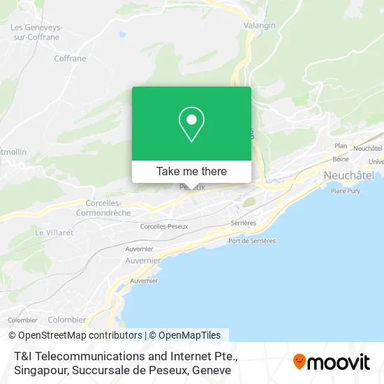 T&I Telecommunications and Internet Pte., Singapour, Succursale de Peseux map