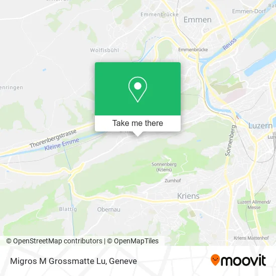 Migros M Grossmatte Lu map