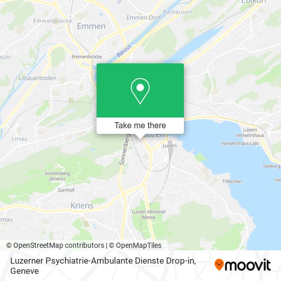 Luzerner Psychiatrie-Ambulante Dienste Drop-in map