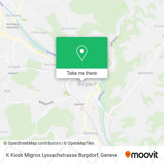 K Kiosk Migros Lyssachstrasse Burgdorf map