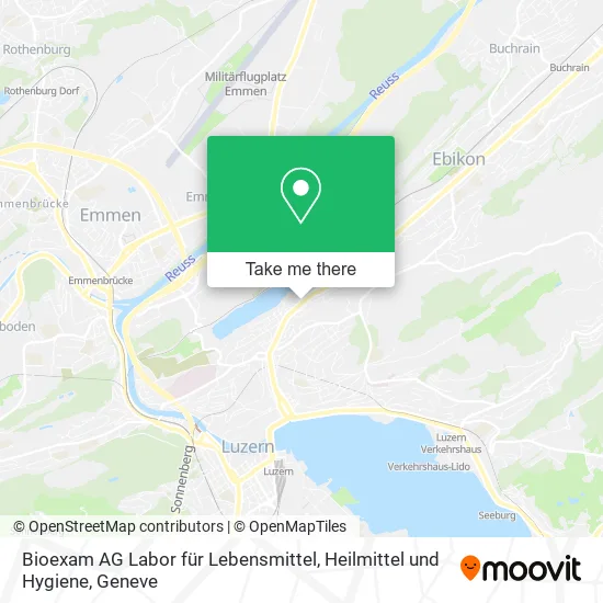 Bioexam AG Labor für Lebensmittel, Heilmittel und Hygiene map