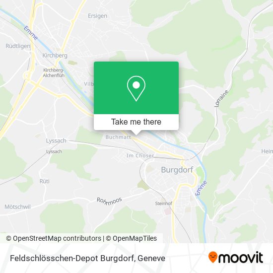 Feldschlösschen-Depot Burgdorf map