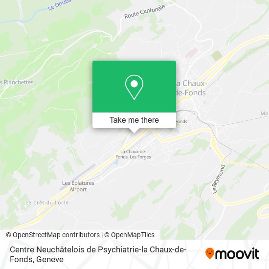 Centre Neuchâtelois de Psychiatrie-la Chaux-de-Fonds map