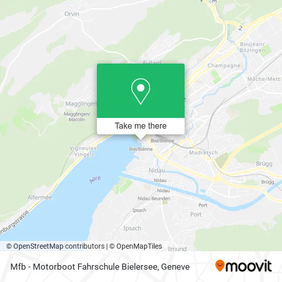 Mfb - Motorboot Fahrschule Bielersee map