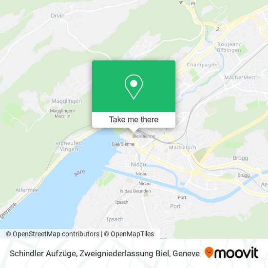 Schindler Aufzüge, Zweigniederlassung Biel map