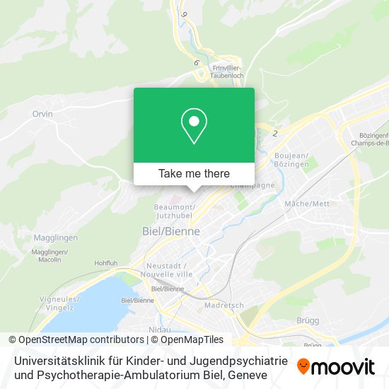 Universitätsklinik für Kinder- und Jugendpsychiatrie und Psychotherapie-Ambulatorium Biel map