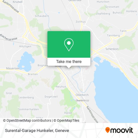 Surental-Garage Hunkeler map
