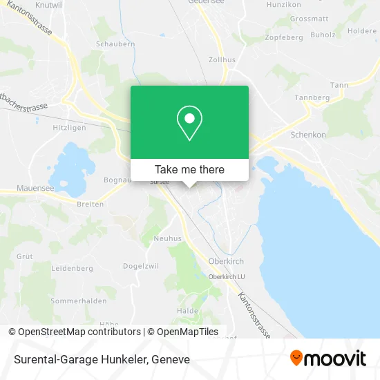 Surental-Garage Hunkeler map