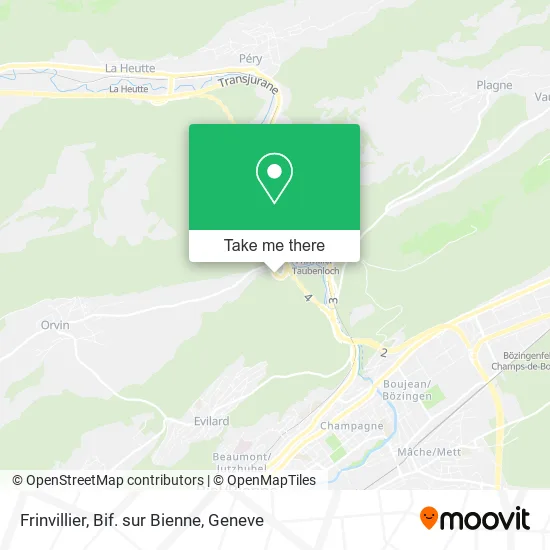 Frinvillier, Bif. sur Bienne map