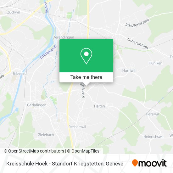 Kreisschule Hoek - Standort Kriegstetten map