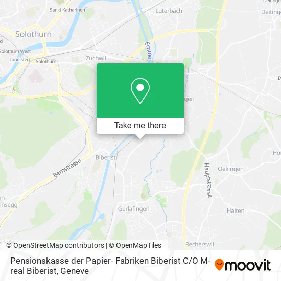 Pensionskasse der Papier- Fabriken Biberist C / O M-real Biberist map