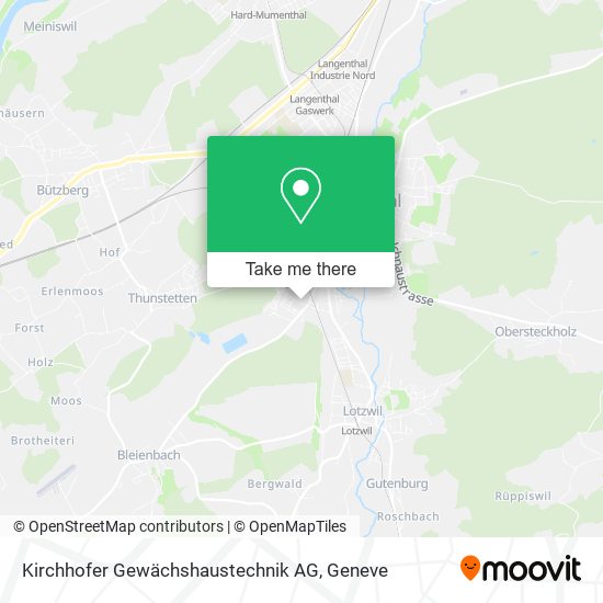 Kirchhofer Gewächshaustechnik AG map