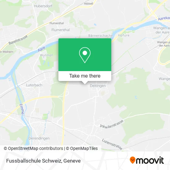 Fussballschule Schweiz map