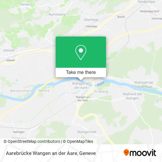 Aarebrücke Wangen an der Aare map