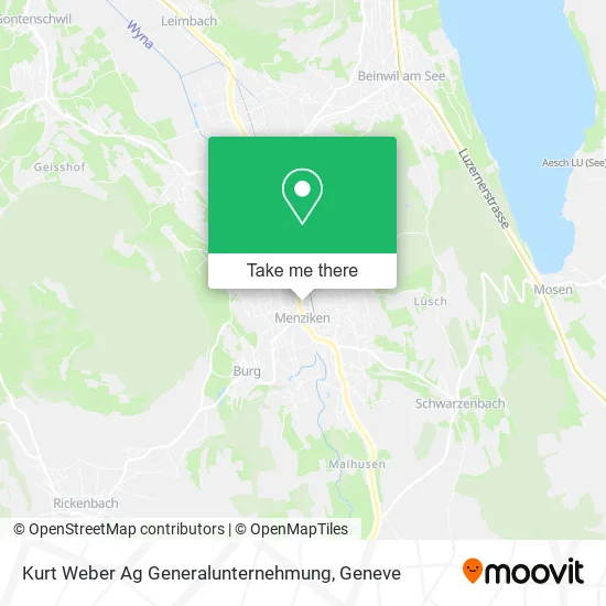 Kurt Weber Ag Generalunternehmung map