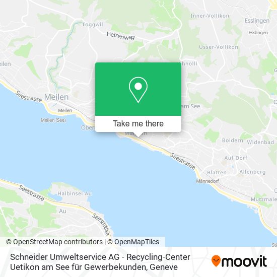Schneider Umweltservice AG - Recycling-Center Uetikon am See für Gewerbekunden map