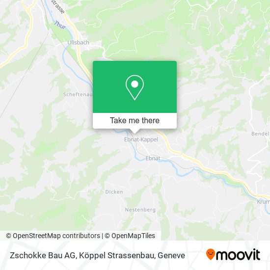 Zschokke Bau AG, Köppel Strassenbau map