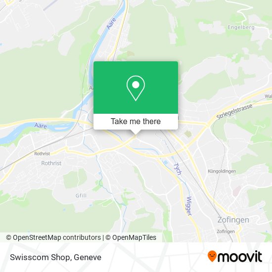 Swisscom Shop map