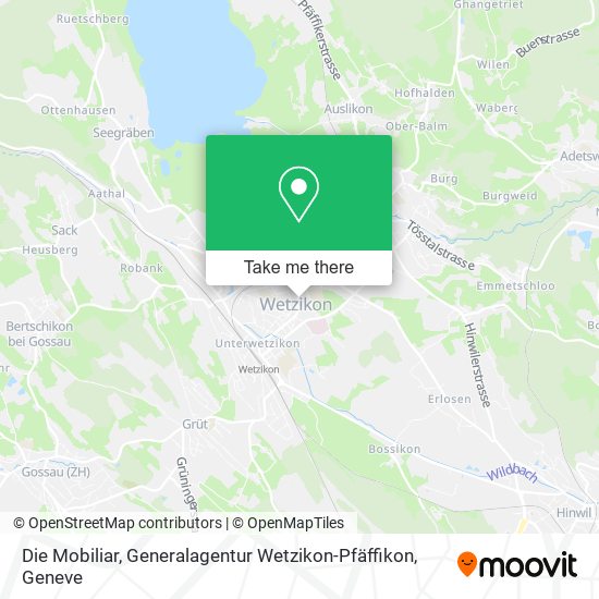 Die Mobiliar, Generalagentur Wetzikon-Pfäffikon map