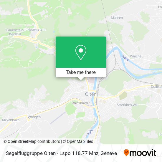 Segelfluggruppe Olten - Lspo 118.77 Mhz map