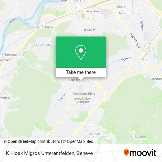 K Kiosk Migros Unterentfelden map