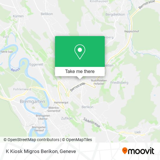 K Kiosk Migros Berikon map