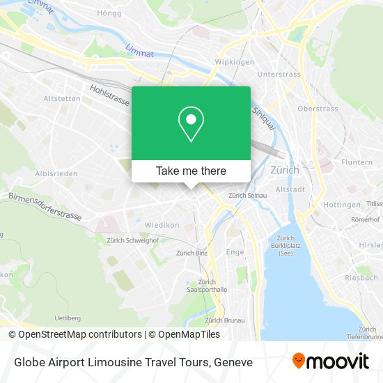 Globe Airport Limousine Travel Tours map