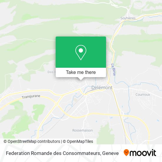 Federation Romande des Consommateurs map