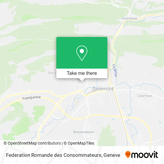 Federation Romande des Consommateurs map