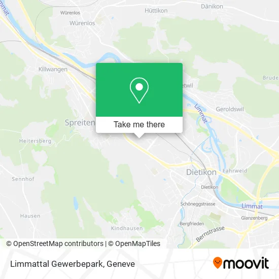 Limmattal Gewerbepark map