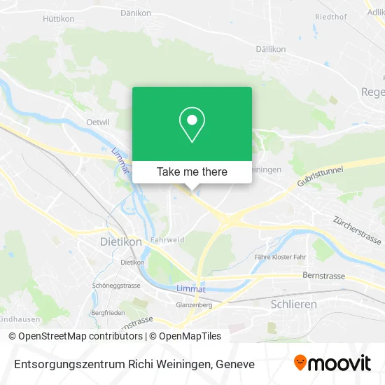Entsorgungszentrum Richi Weiningen map