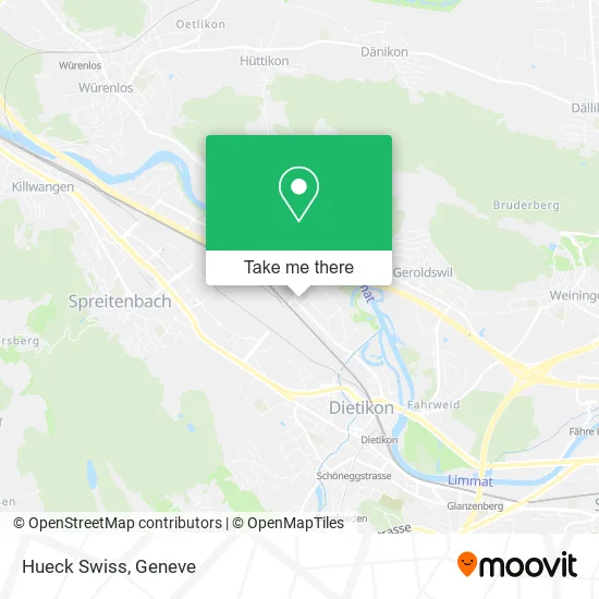Hueck Swiss map
