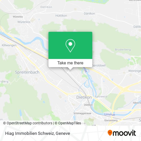 Hiag Immobilien Schweiz map