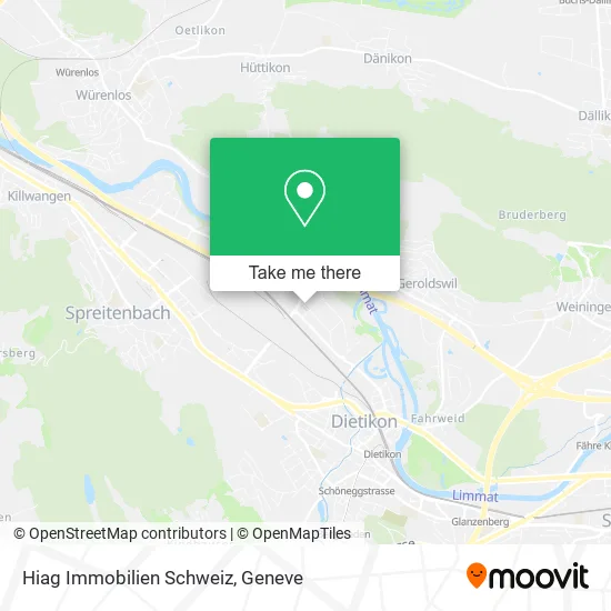 Hiag Immobilien Schweiz map