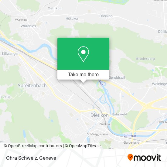 Ohra Schweiz map