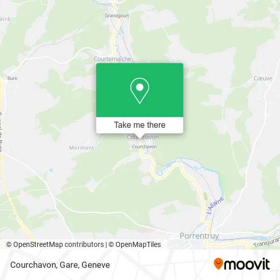 Courchavon, Gare map