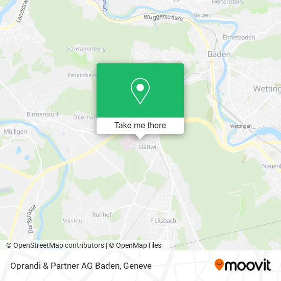 Oprandi & Partner AG Baden map