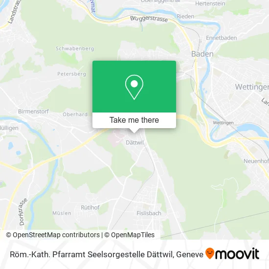 Röm.-Kath. Pfarramt Seelsorgestelle Dättwil map