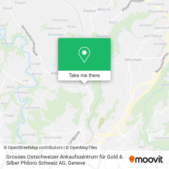 Grosses Ostschweizer Ankaufszentrum für Gold & Silber Philoro Schweiz AG map