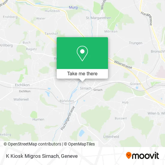 K Kiosk Migros Sirnach map