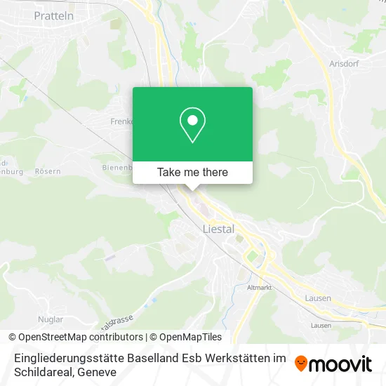 Eingliederungsstätte Baselland Esb Werkstätten im Schildareal map