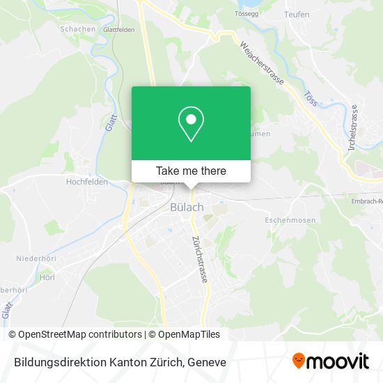 Bildungsdirektion Kanton Zürich map